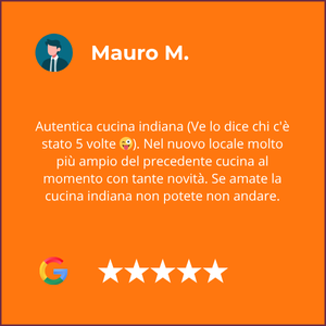 Recensione google ristorante Tandoori Cagliari Mauro
